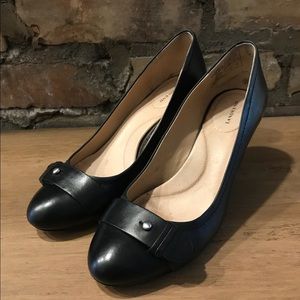 Lands’ End black wedge heels